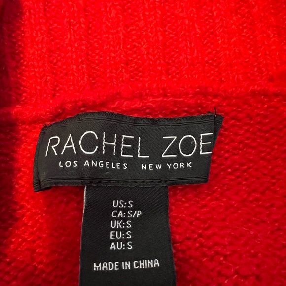 Rachel Zoe Wool Blend Turtleneck Red Sweater Small - Picture 5 of 6